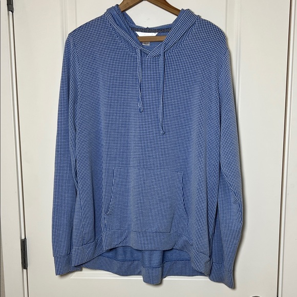 Weatherproof Sweaters - Gingham Blue Women’s Hoodie XL
